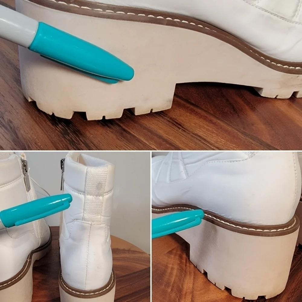 Blondo Daisy White Quilted Waterproof Ankle Boots Size 10